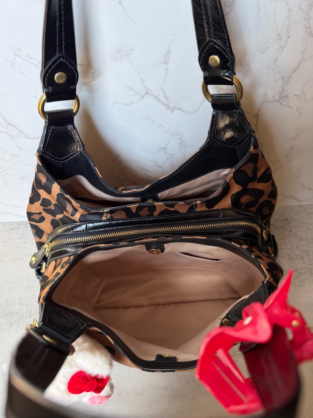 NWOT Coach Leopard Print Madison Hobo Bag - Picture 4 of 11